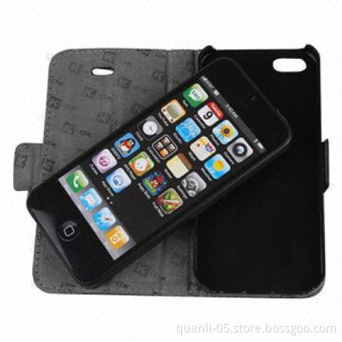 Genuine Leather Case for iPhone, Mobile Phone Book Case